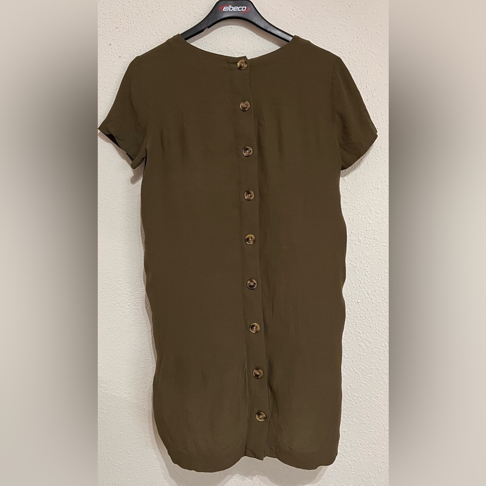 Madewell Green Sheath Mini Dress